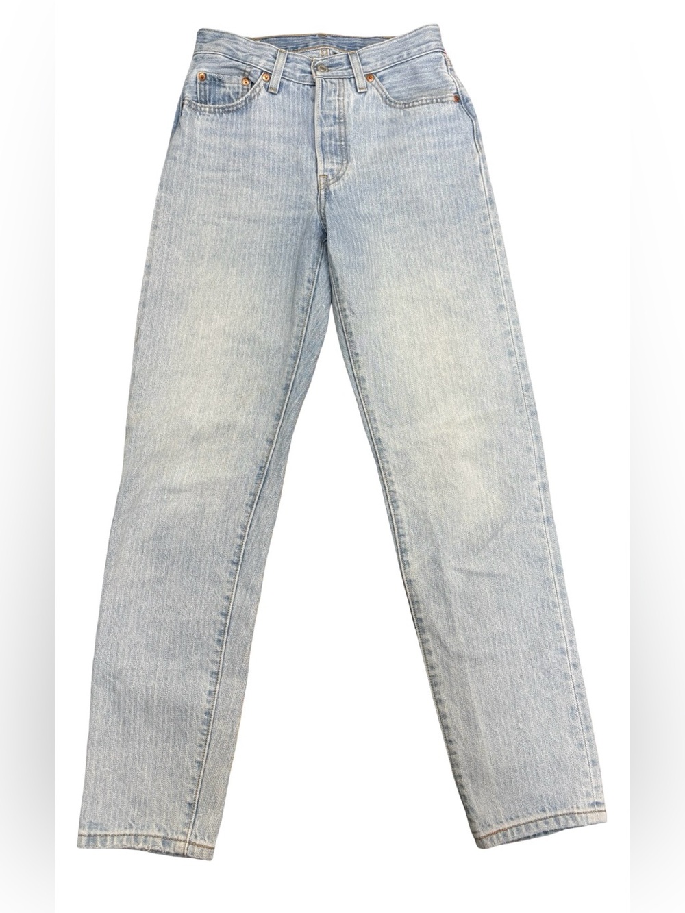 Levi's 501 Premium W25 Light Wash High Rise Straight Leg Jeans